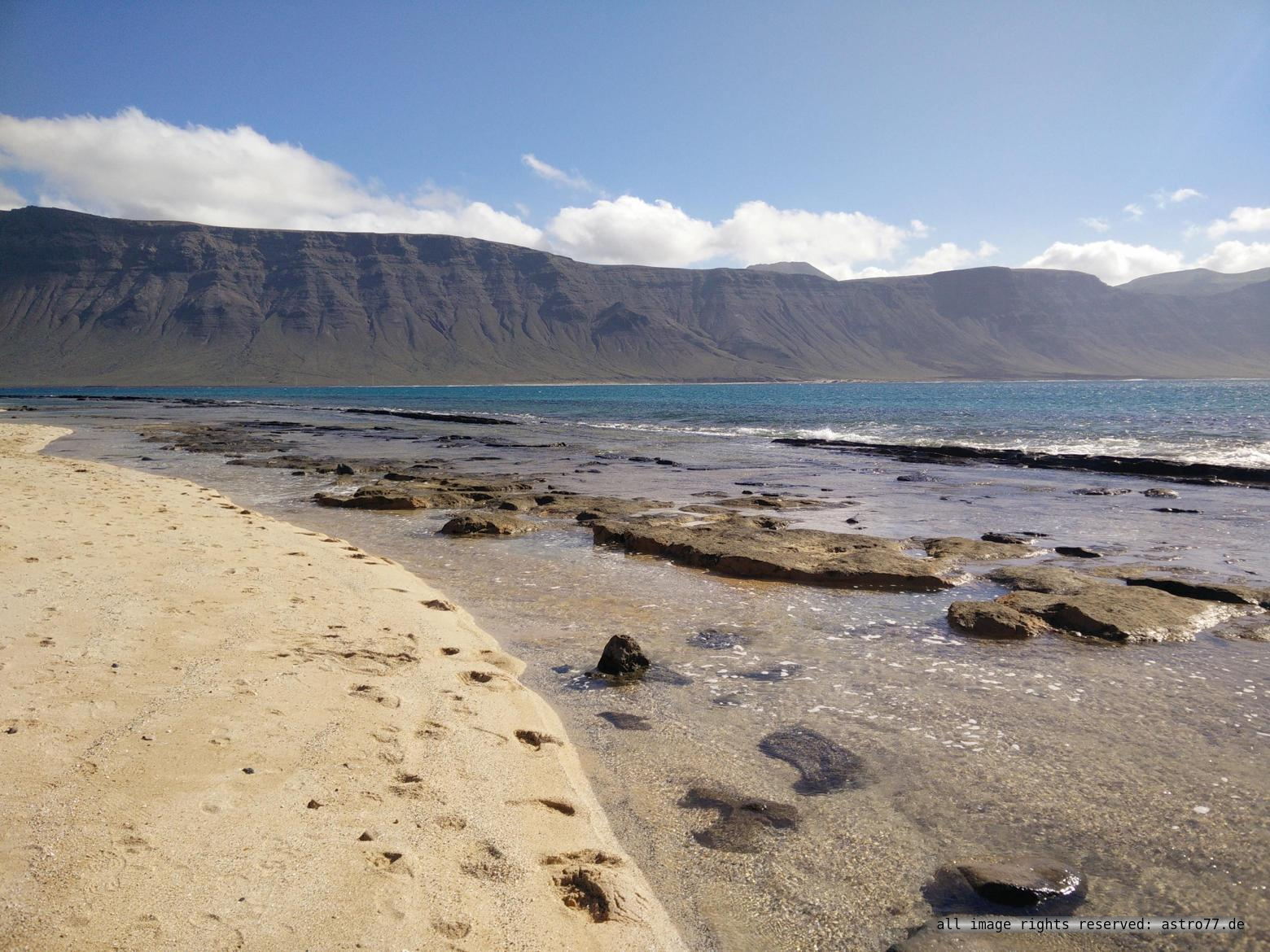 Lanzarote view from La Graciosa.